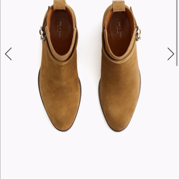 Rag & Bone Walker buckle tan booties - Picture 2 of 7